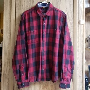 Tailor Vintage Flannel Shirt Men's XL Button Up Red Black Buffalo Check Plaid